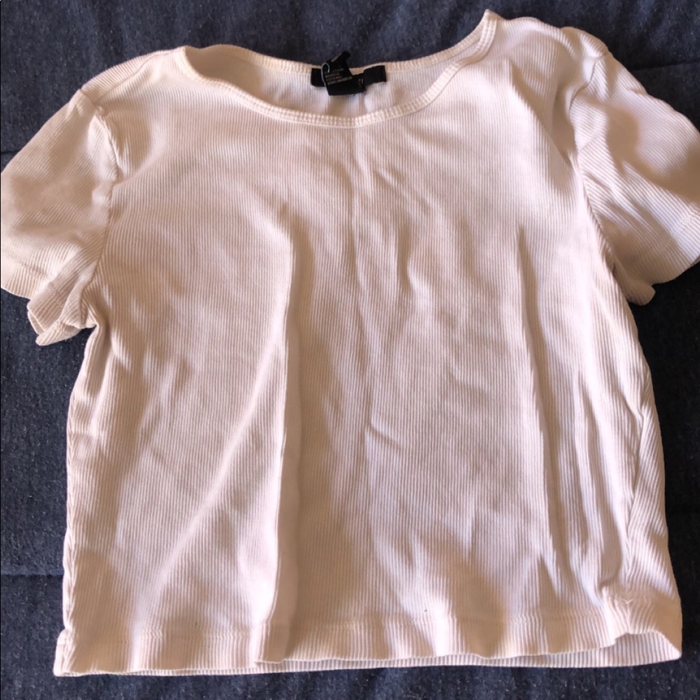 White crop top
